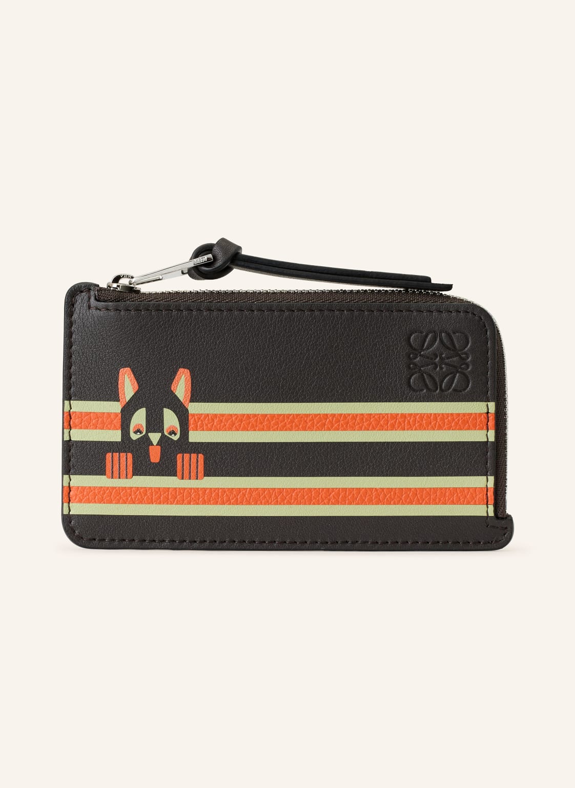 Loewe Kartenetui Futuristic Cat braun von Loewe