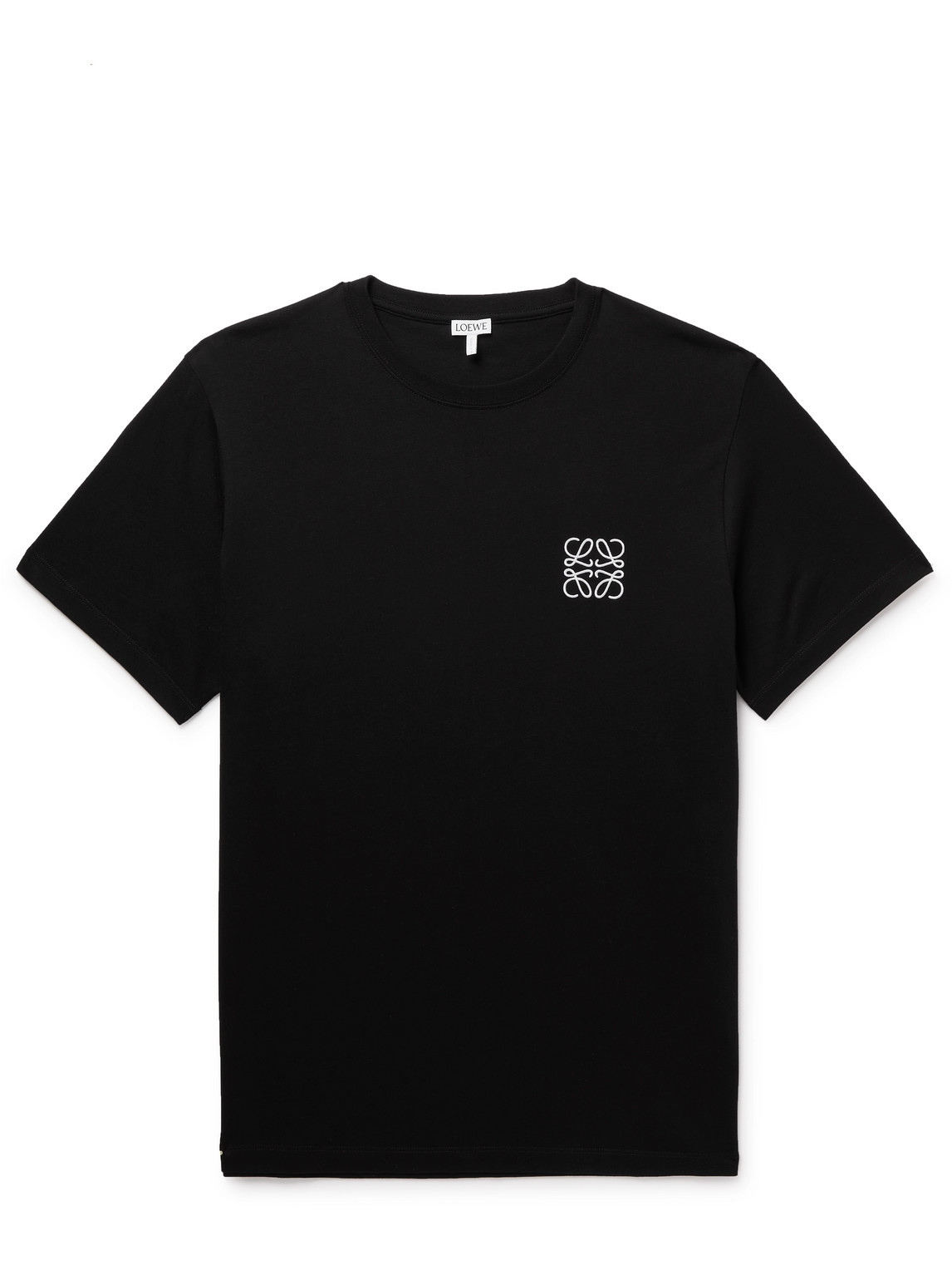 LOEWE - Logo-Embroidered Cotton-Jersey T-Shirt - Men - Black - S von LOEWE