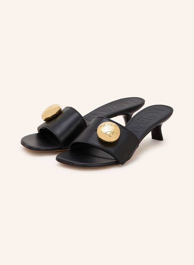 Loewe Mules Pebble schwarz von Loewe