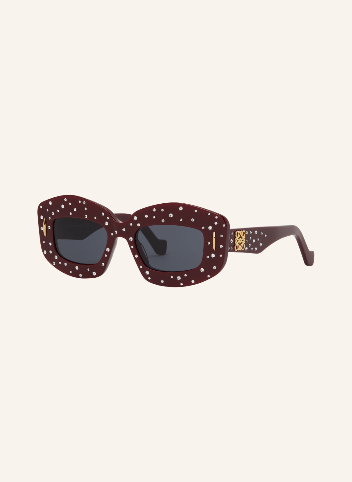 Loewe Sonnenbrille Mit Schmucksteinen rot von Loewe