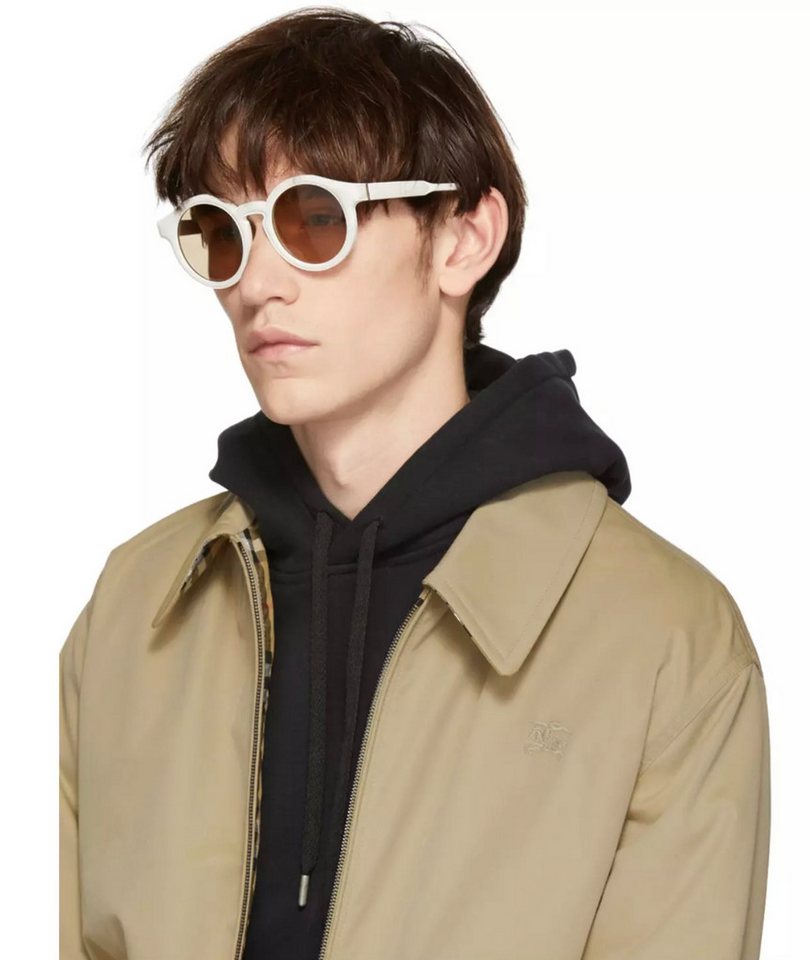 Loewe Sonnenbrille aus Leder und Acetat Brille Handgefertigt in Italien Unisex Gepolsterter Lederumrandung & goldfarbene Scharniere von Loewe
