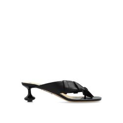 Loewe Toy Panta 45mm Schwarze Ledersandalen Für Frauen von Loewe