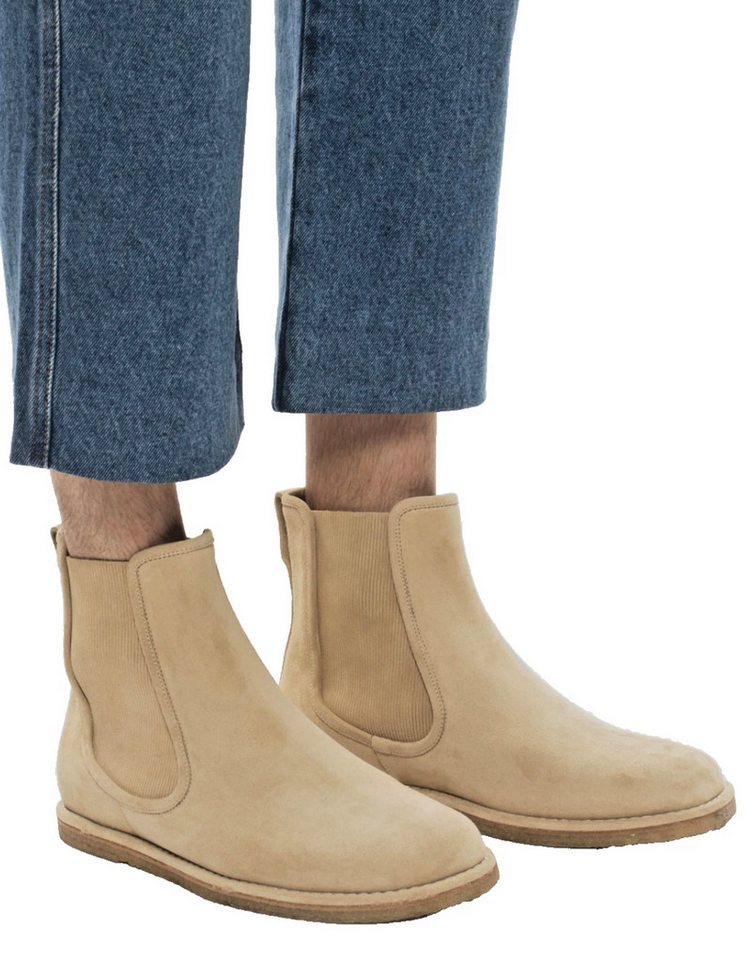 Loewe Wildleder Schuhe Handgefertigt in Italien Chelseaboots Seiteneinsätze für bequemen Einstieg von Loewe