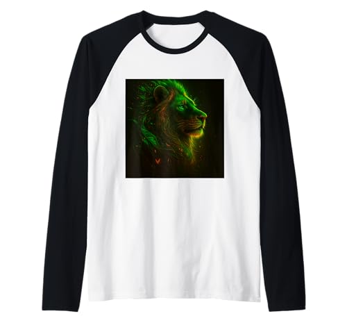 Löwen Shirt Sternzeichen Löwe Geschenk Herren & Damen Löwe Raglan von Löwen Shop für Herren & Damen