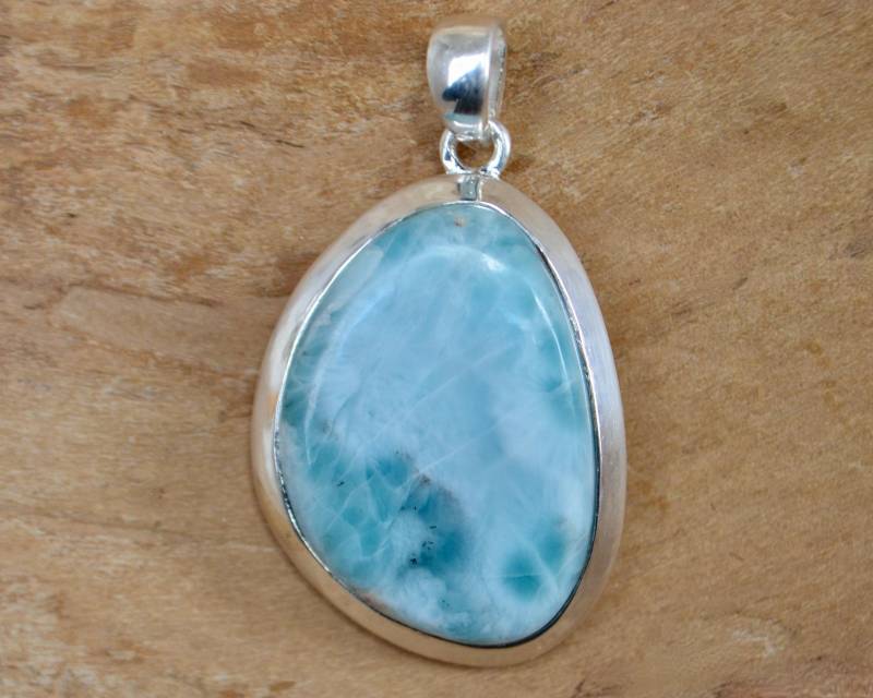 Anhänger Larimar, Silber, Hellblauer Edelstein, Ovaler Anhänger Larimar, Silber, Hellblauer Edelstein, Ovaler von Loewenherzschmuck