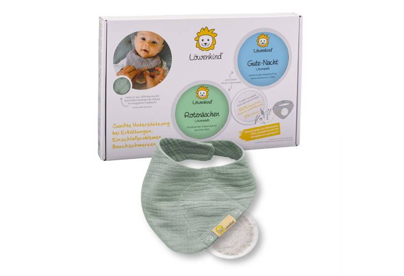 Löwenkind Babypflege-Set Kräuterpad Einsteigerbox Mini Pistazie (0-4 Jahre), Sanfte Unterstützung aus der Natur von Löwenkind
