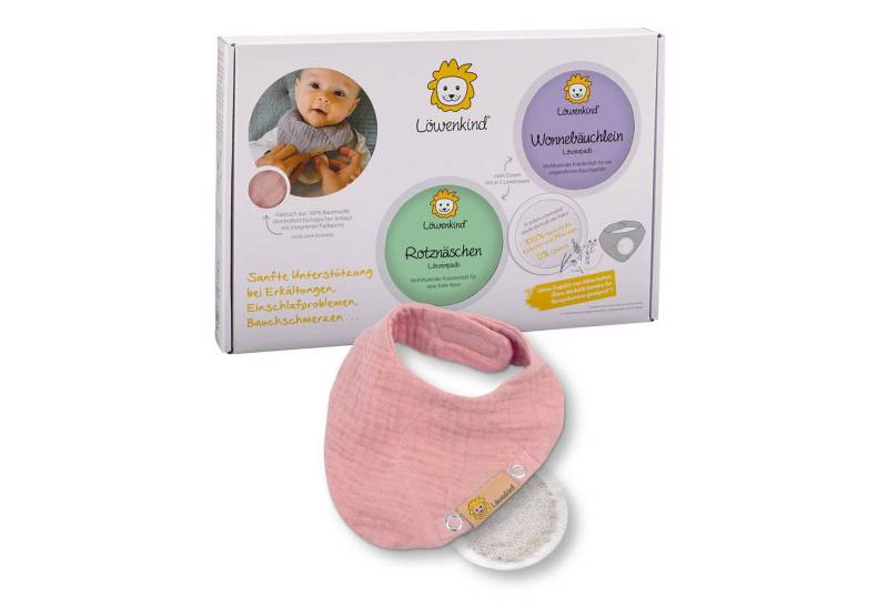 Löwenkind Neugeborenen-Geschenkset Einsteigerbox mit Halstuch Grau, Wonnebäuchlein und Rotznäschen (Einsteiger-Set) Einfache Anwendung - Schnelle Wirkung von Löwenkind