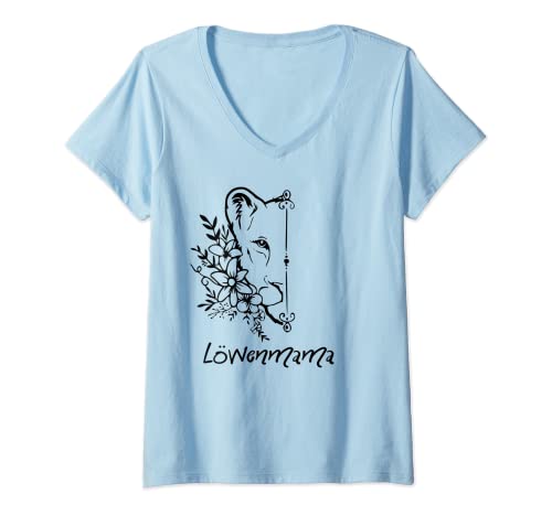 Damen Löwenmama T-Shirt mit V-Ausschnitt Damen Löwenmama T-Shirt mit V-Ausschnitt von Löwenmama - Geschenkeshop