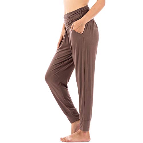 Lofbaz Yogahosen für Damen Workout Gamaschen Mädchen Teen Schweißjogger Damenbekleidung Jogginghosen Haremshosen Pyjamas Dämmrig-Grau 3XL von Lofbaz