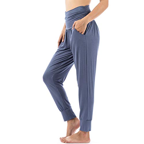 Lofbaz Yogahosen für Damen Workout Gamaschen Mädchen Teen Schweißjogger Damenbekleidung Jogginghosen Haremshosen Pyjamas Marineblau 2XL von Lofbaz