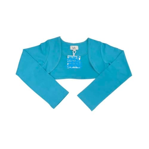 LoffF Mädchen Cardigan Bolero Peacock Blue Z8720-52 (122/128) von LoffF