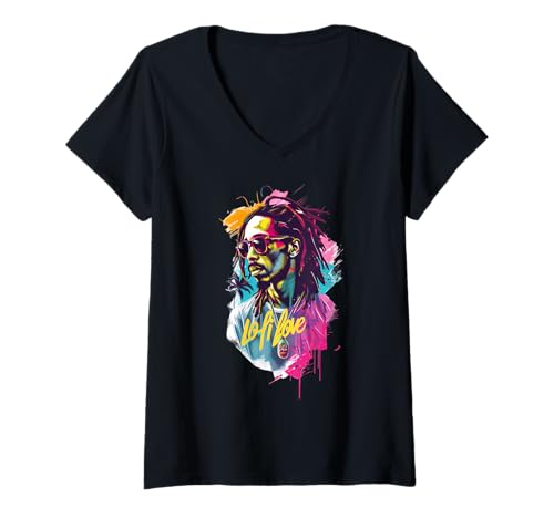Damen Lofi Love #8 T-Shirt mit V-Ausschnitt Damen Lofi Love #8 T-Shirt mit V-Ausschnitt von Lofi Love Design