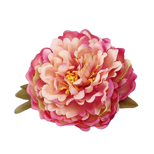 Lofruiin 15,2 cm Pfingstrosenblüte Haarspange Brautjungfer Pin Up Blume Brosche für Hochzeit Party Festivals (Rose) von Lofruiin