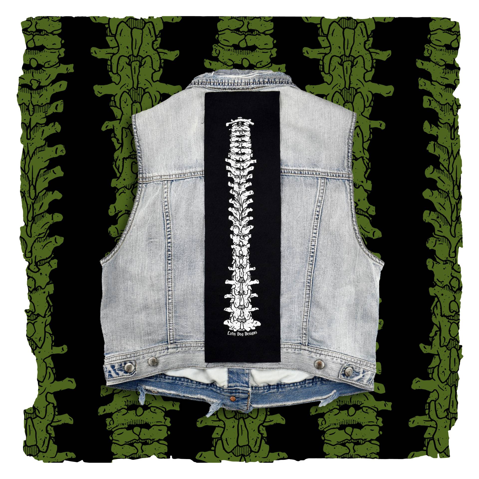 Spine Siebdruck-Rückenpatch Spine Siebdruck-Rückenpatch von LoftyDogDesigns