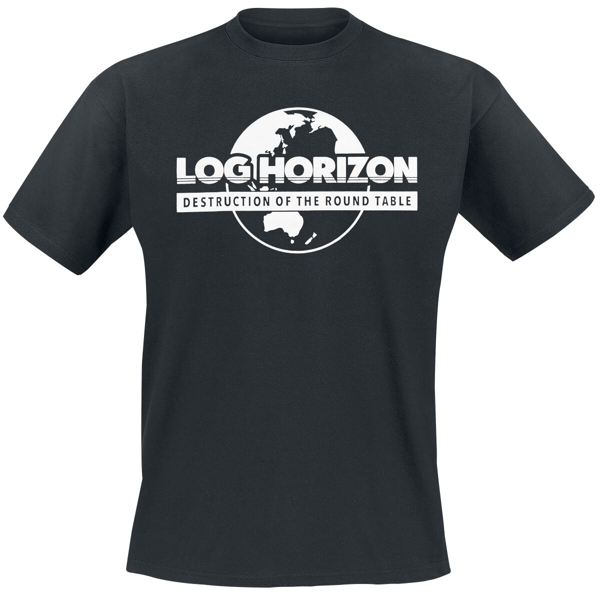 Log Horizon - Anime T-Shirt - Destruction Of The Round Table - S bis L - für Männer - Größe M - schwarz  - Lizenzierter Fanartikel von Log Horizon