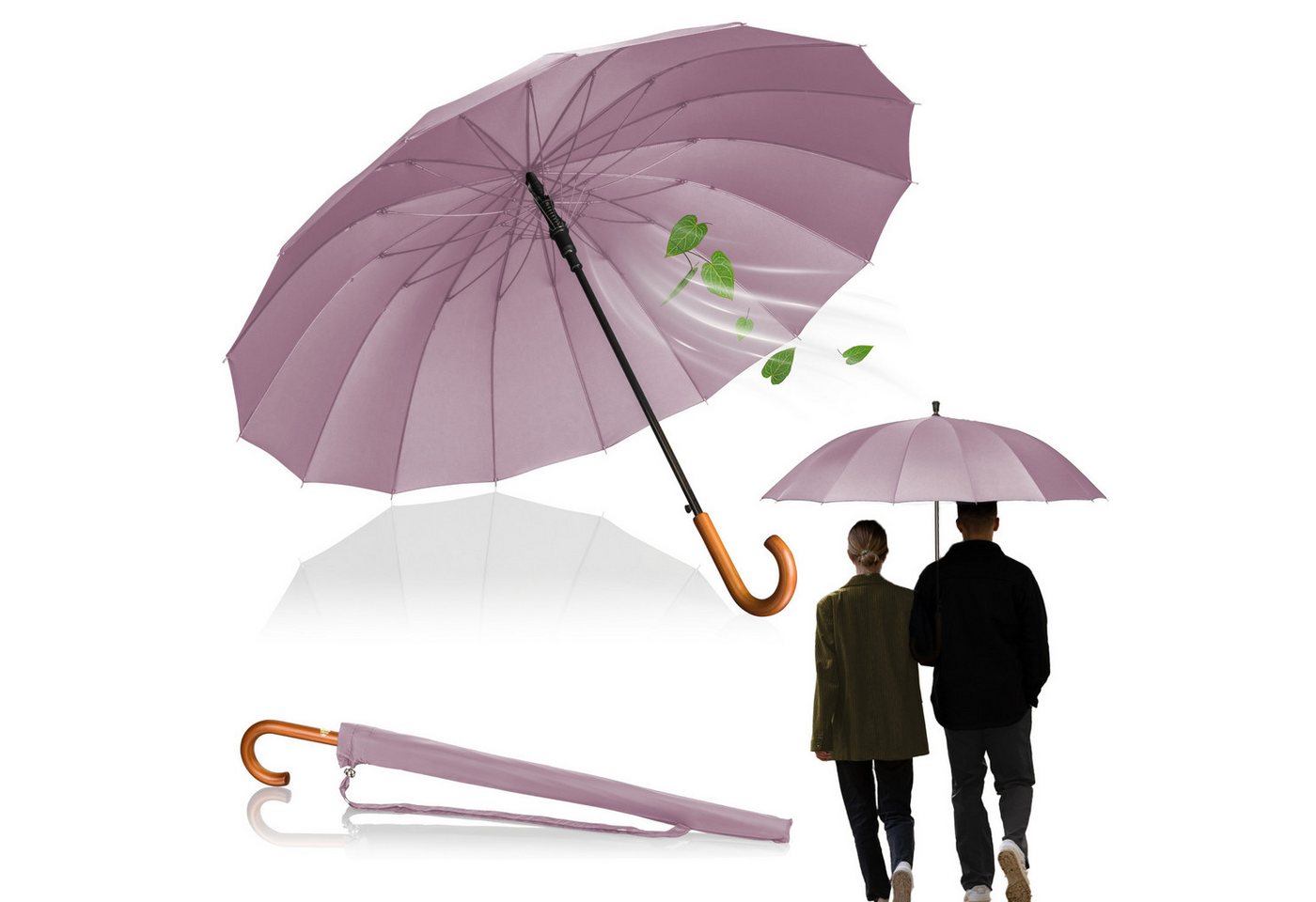 Logan & Barnes Stockregenschirm Edinburgh, Gummierte Spitze von Logan & Barnes