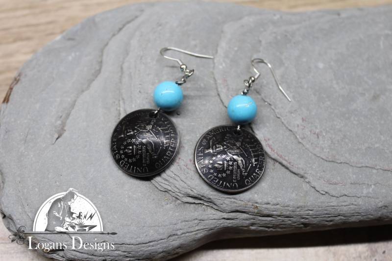 Us State Quarter 1776 | Ohrringe Geburtstagsgeschenk Münzschmuck Schmuck Einzigartiges Geschenk L8086 von LogansCoinRings