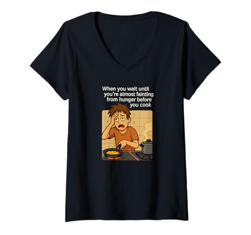 Damen Lustiger Essensliebhaber Spruch "When You Realise Your Hungry T-Shirt mit V-Ausschnitt Damen Lustiger Essensliebhaber Spruch "When You Realise Your Hungry T-Shirt mit V-Ausschnitt von Logiamerch Funny