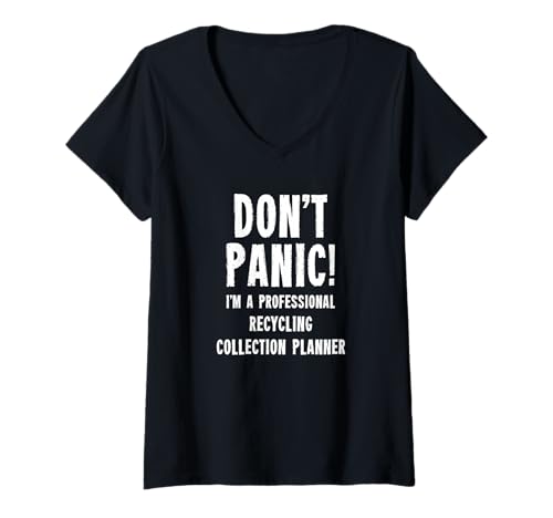 Damen Recycling-Sammelplaner T-Shirt mit V-Ausschnitt Damen Recycling-Sammelplaner T-Shirt mit V-Ausschnitt von Logistics and Planning Department T-Shirts & Gifts