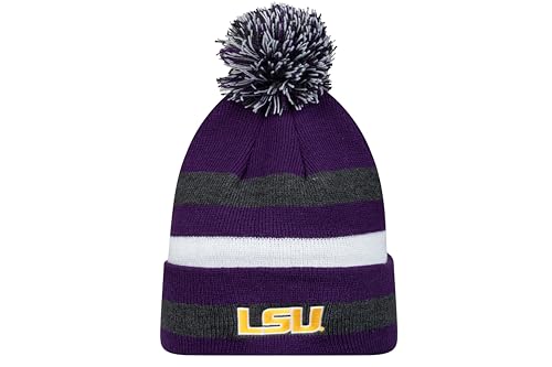 LogoFit Wintermütze für Damen und Herren – Strickmütze mit Bommel, Lsu, XL/Einheitsgröße von LogoFit