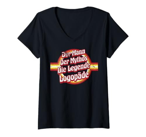 Damen Sprachtherapeut Geburtstag Mythos-Legende Logopäde T-Shirt mit V-Ausschnitt Damen Sprachtherapeut Geburtstag Mythos-Legende Logopäde T-Shirt mit V-Ausschnitt von Logopäde Zubehör Geschenke Geburtstag-Shirt