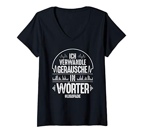 Damen Logopädie Geräusche In Wörter Logopäde Logopädin T-Shirt mit V-Ausschnitt Damen Logopädie Geräusche In Wörter Logopäde Logopädin T-Shirt mit V-Ausschnitt von Logopädie und Logopädin Designs