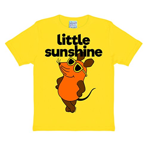 Logoshirt® TV I Die Sendung mit der Maus I Maus I Little Sunshine I T-Shirt Print I Kinder I Mädchen & Jungen I kurzärmlig I gelb I Lizenziertes Originaldesign; Größe 122/128 von Logoshirt