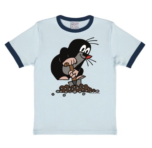 Logoshirt® TV I Der kleine Maulwurf I Hügel I T-Shirt Print I Kinder I Mädchen & Jungen I kurzärmlig I hellblau I Lizenziertes Originaldesign I Größe 122/128 von Logoshirt