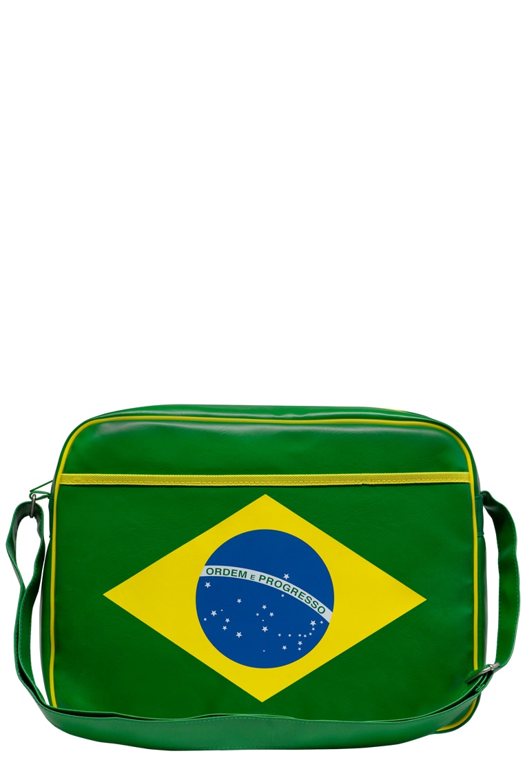 LOGOSHIRT Schultertasche "Brazil - ordem e progresso", mit Ordem e progresso-Frontprint von Logoshirt