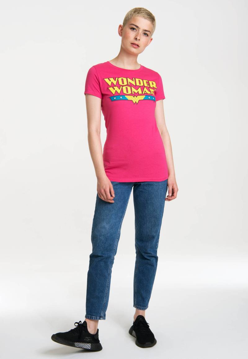 LOGOSHIRT T-Shirt "Wonder Woman - Logo" mit coolem Frontprint von Logoshirt