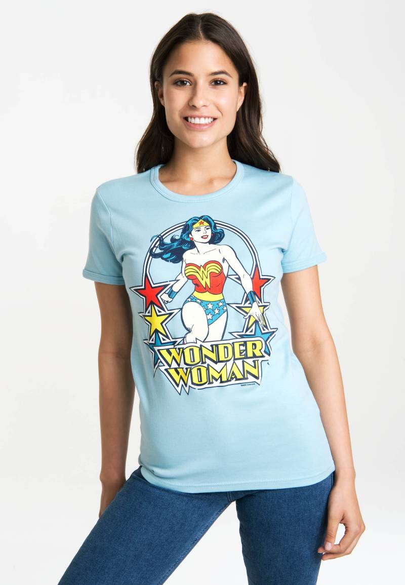 LOGOSHIRT T-Shirt "Wonder Woman – Stars" mit lizenziertem Originaldesign von Logoshirt