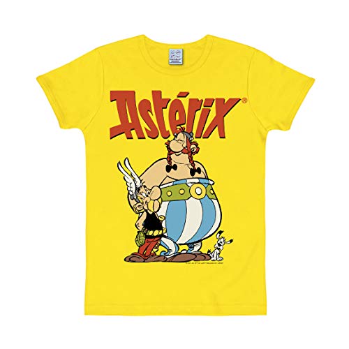 Logoshirt® Asterix der Gallier I Asterix, Obelix & Idefix I Slimfit T-Shirt Print I Damen & Herren I kurzärmlig I gelb I Lizenziertes Originaldesign I Größe XXL von Logoshirt