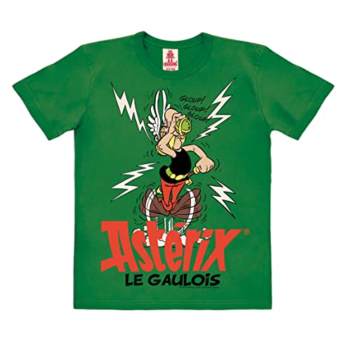 Logoshirt®️ Asterix le Gaulois I Zaubertrank I Bio T-Shirt Print I Kinder I Mädchen & Jungen I kurzärmlig I grün I Lizenziertes Originaldesign I Größe 152 von Logoshirt