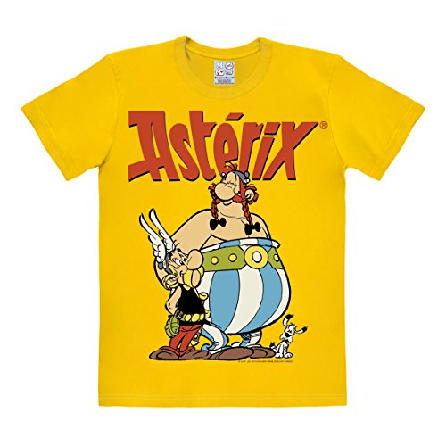 Logoshirt® Asterix der Gallier I Asterix, Obelix & Idefix I T-Shirt Print I Damen & Herren I kurzärmlig I gelb (041) I Lizenziertes Originaldesign I Größe 3XL von Logoshirt