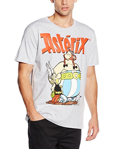 Logoshirt® Asterix der Gallier I Asterix, Obelix & Idefix I T-Shirt Print I Damen & Herren I kurzärmlig I grau-meliert I Lizenziertes Originaldesign I Größe XXL von Logoshirt