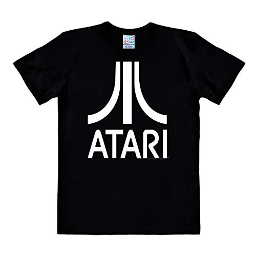 Logoshirt® Atari I Logo I T-Shirt Print I Damen & Herren I kurzärmlig I schwarz I Lizenziertes Originaldesign I Größe XL von Logoshirt