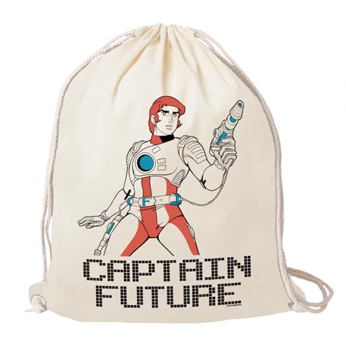 Logoshirt® Wizard Of Science I Captain Future I Stoffbeutel I bedruckt I natur I AZO-free I stabiler Kordelzug I Lizenziertes Design von Logoshirt