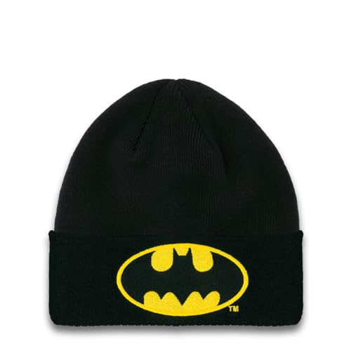 Logoshirt®️ DC Comics I Batman I Logo I Beanie I Strick-Mütze I Winter I Damen & Herren I Bestickt I schwarz I Lizenziertes Originaldesign von Logoshirt