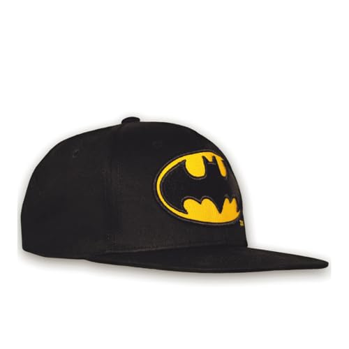 Logoshirt®️ DC Comics I Batman I Logo I Kinder Snapback Cap I Kappe I Mädchen & Jungen I Bestickt I verstellbar I schwarz I Lizenziertes Originaldesign von Logoshirt
