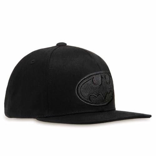 Logoshirt®️ DC Comics I Batman I Logo Schwarz I Snapback Cap I Damen & Herren I 3D-Stick I Lizenziertes Originaldesign von Logoshirt