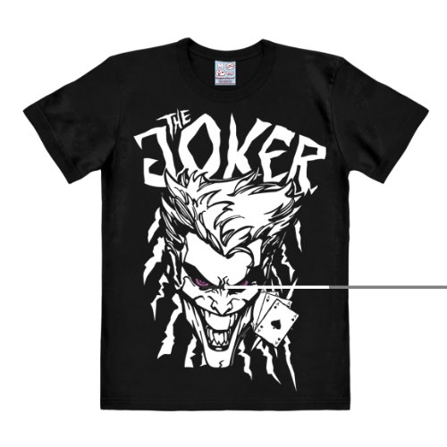 Logoshirt® DC Comics I Batman I The Joker I T-Shirt Print I Damen & Herren I kurzärmlig I schwarz I Lizenziertes Originaldesign I Größe 5XL von Logoshirt