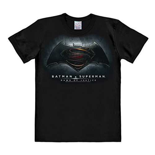 Logoshirt® DC Comics I Batman vs. Superman I Dawn of Justice I T-Shirt Print I Damen & Herren I kurzärmlig I schwarz I Lizenziertes Originaldesign I Größe XXL von Logoshirt