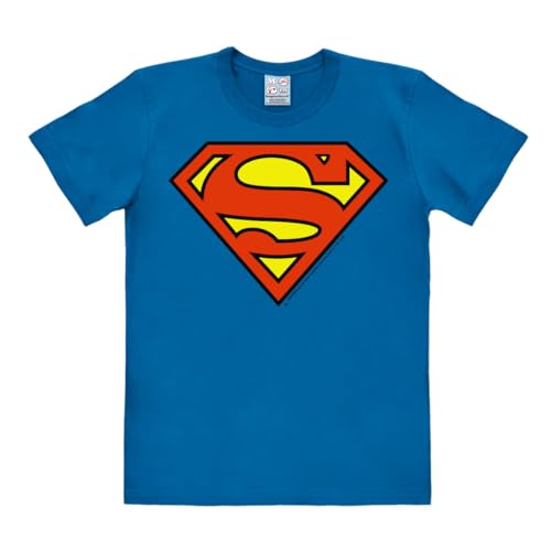 Logoshirt® DC Comics I Superman I Logo Clean I T-Shirt Print I Damen & Herren I kurzärmlig I blau I Lizenziertes Originaldesign I Größe M von Logoshirt