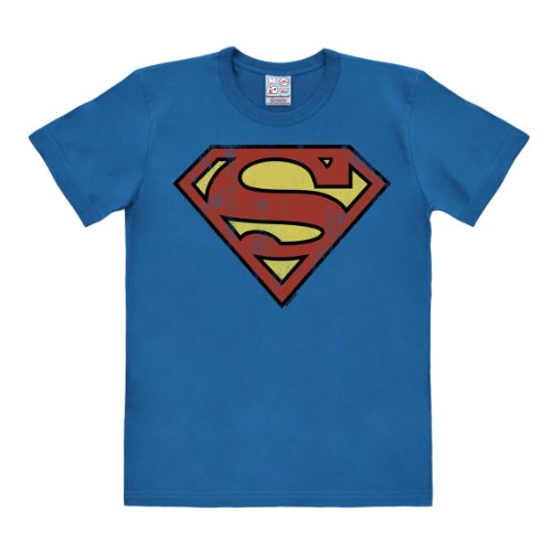 Logoshirt® DC Comics I Superman Logo I T-Shirt Print I Damen & Herren I kurzärmlig I blau I Lizenziertes Originaldesign I Größe 3XL von Logoshirt