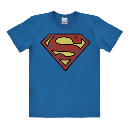 Logoshirt® DC Comics I Superman Logo I T-Shirt Print I Damen & Herren I kurzärmlig I blau I Lizenziertes Originaldesign I Größe XS von Logoshirt