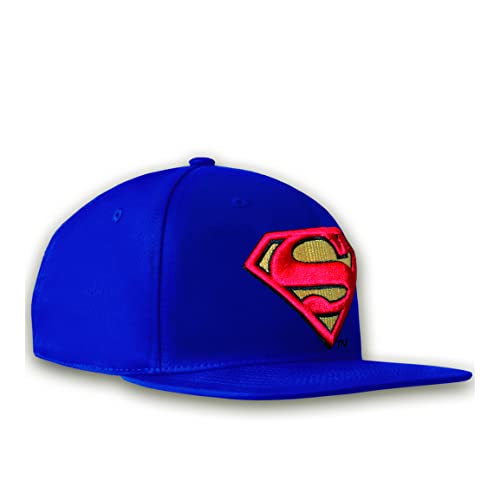 Logoshirt®️ DC Comics I Superman I Logo I Kinder Snapback Cap I Kappe I Mädchen & Jungen I Bestickt I verstellbar I blau I Lizenziertes Originaldesign von Logoshirt