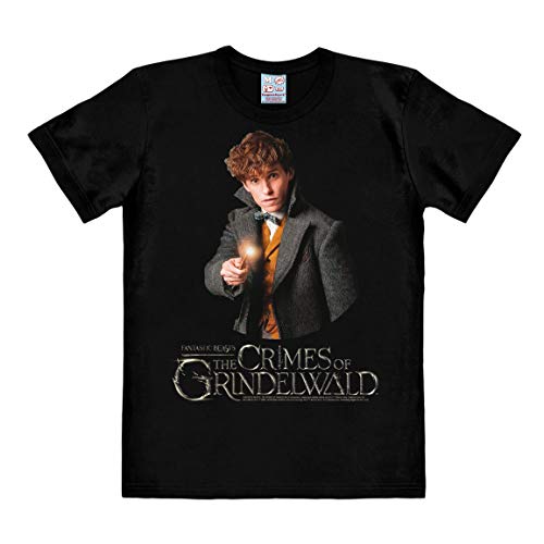 Logoshirt® Fantastic Beasts I Newt Scamander I T-Shirt Print I Damen & Herren I kurzärmlig I schwarz I Lizenziertes Originaldesign I Größe S von Logoshirt