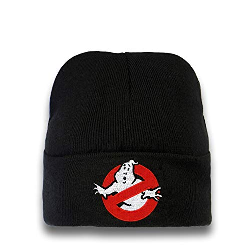 Logoshirt®️ Ghostbusters I No Ghost I Logo I Kinder Beanie I Strick-Mütze I Winter I Mädchen & Jungen I Bestickt I schwarz I Lizenziertes Originaldesign von Logoshirt