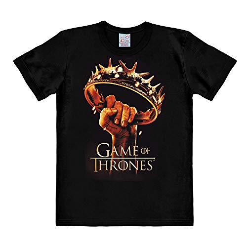 Logoshirt® Game of Thrones I Krone I T-Shirt Print I Damen & Herren I kurzärmlig I schwarz I Lizenziertes Originaldesign I Größe M von Logoshirt