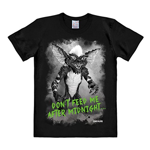 Logoshirt® Gremlins I Monster I Don't Feed Me After Midnight I T-Shirt Print I Damen & Herren I kurzärmlig I schwarz I Lizenziertes Originaldesign I Größe L von Logoshirt
